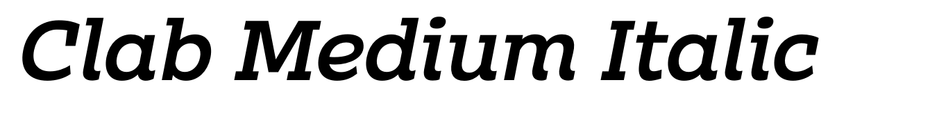 Clab Medium Italic